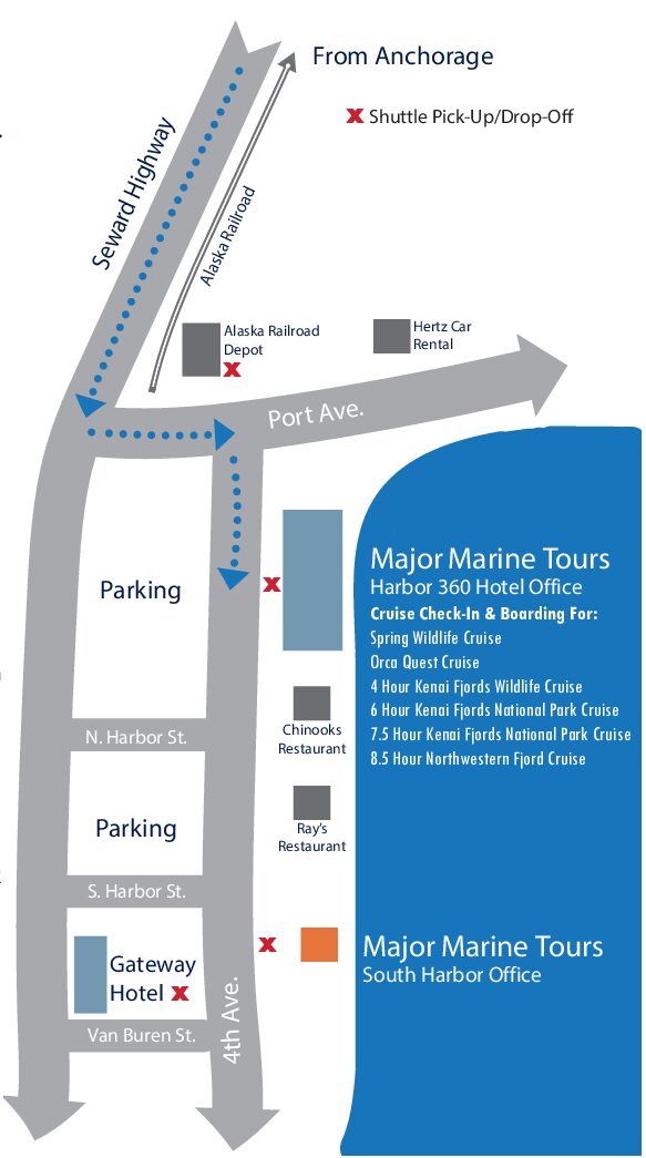 Major Marine Tours Parking Map 24